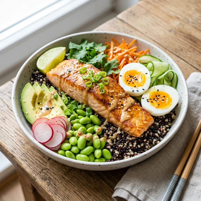 Eiweißreiche Lachs Bowl
