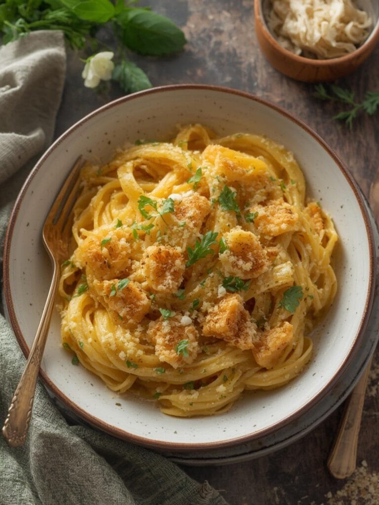 Eiweißreiche Pasta mit Hähnchen