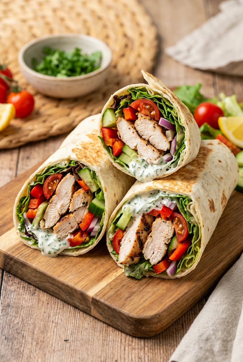 High Protein Hähnchen Wrap