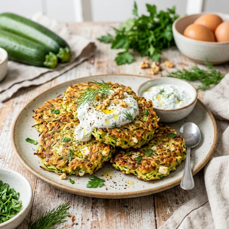 Proteinreiche Zucchini Puffer