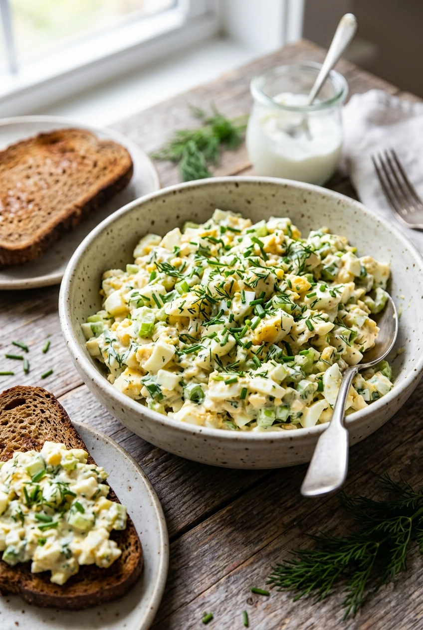 Proteinreicher Eiersalat