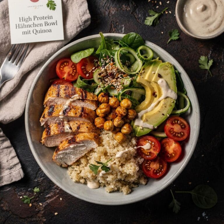 High Protein Hähnchen Bowl mit Quinoa