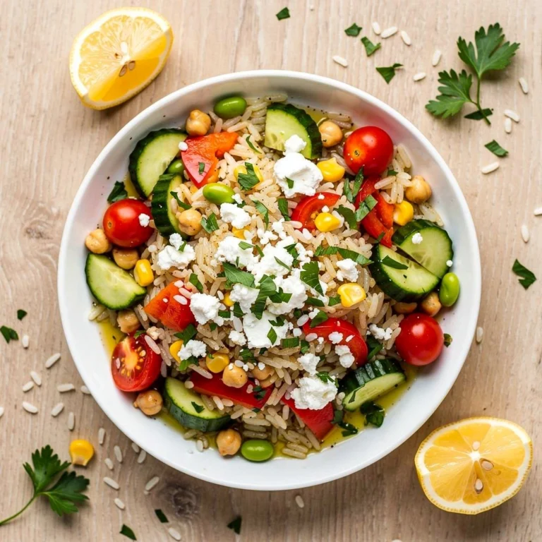 Eiweißreicher Reissalat