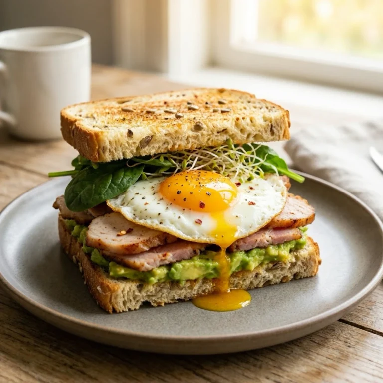 Eiweißreiches Frühstücks Sandwich