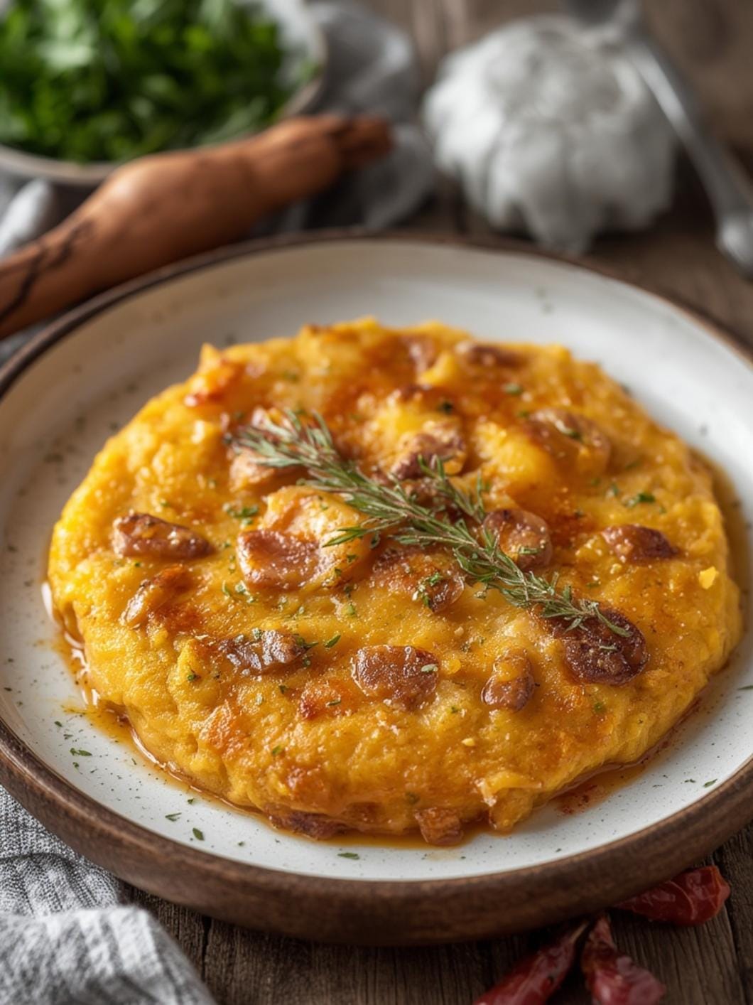 Eiweißreicher Kartoffelauflauf