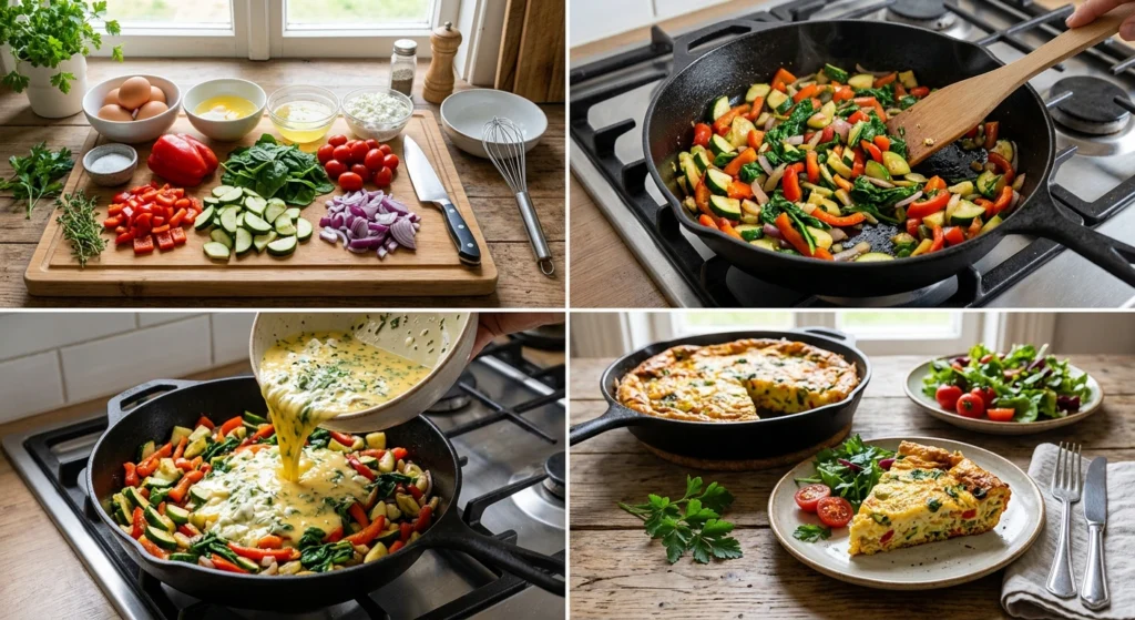 High Protein Frittata mit Gemüse