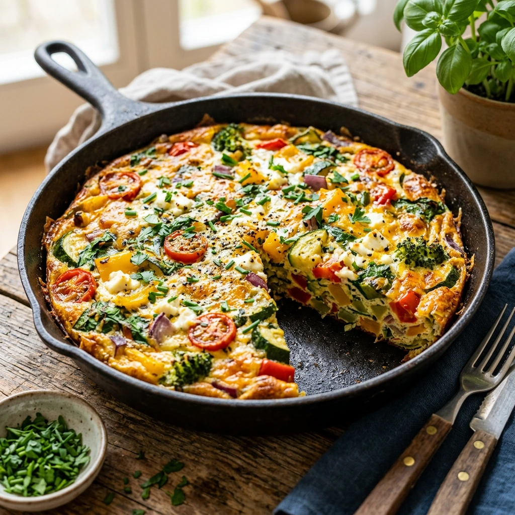 High Protein Frittata mit Gemüse