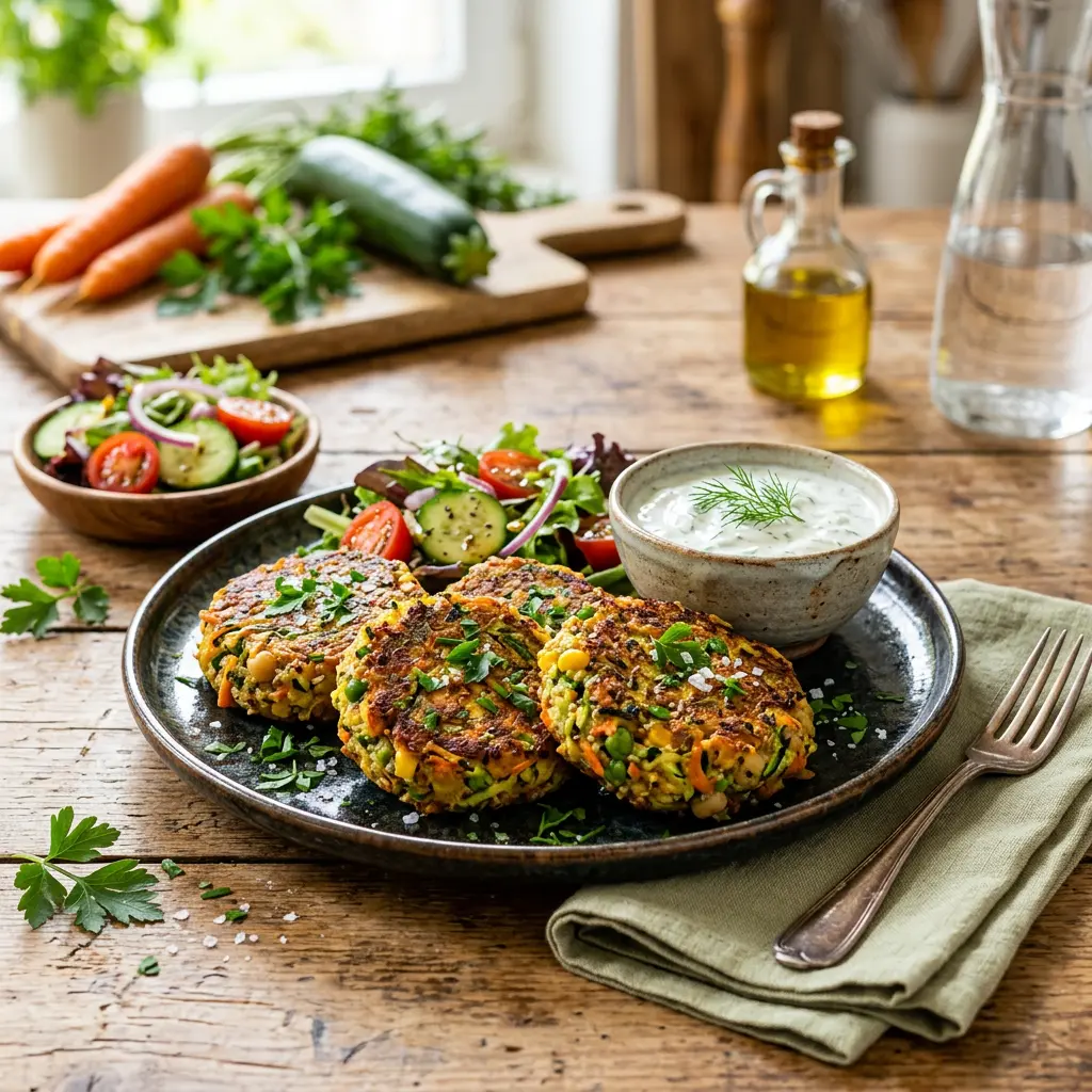 High Protein Gemüse Frikadellen vegetarisch