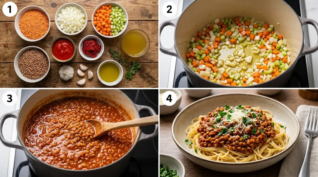 High Protein Linsen Bolognese