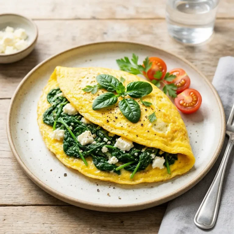 High Protein Spinat Omelett