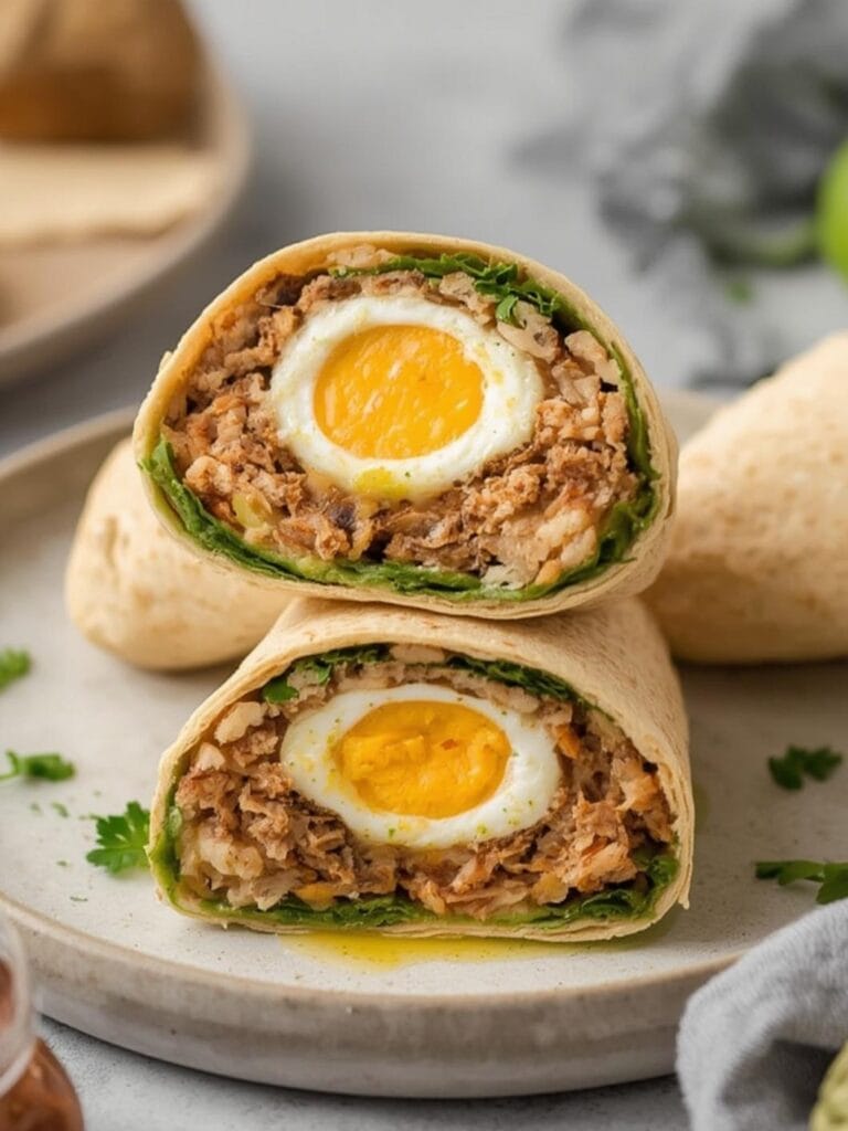 High Protein Wrap mit Ei und Käse