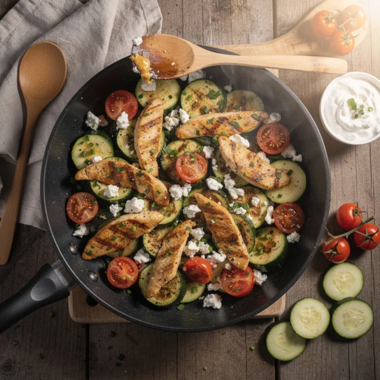 High Protein Zucchini Pfanne