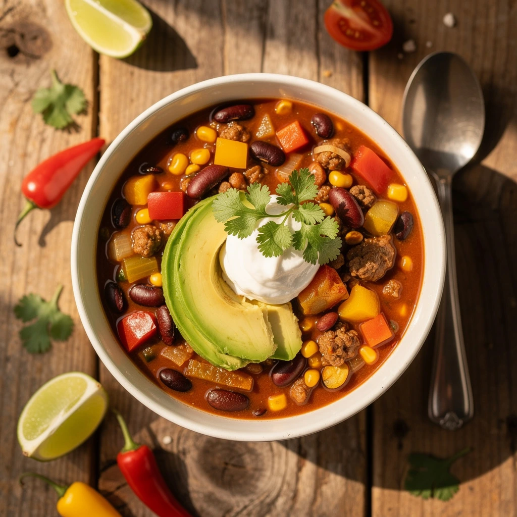 High Protein vegetarisch Chili sin Carne