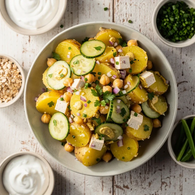 High Protein vegetarisch Kartoffelsalat