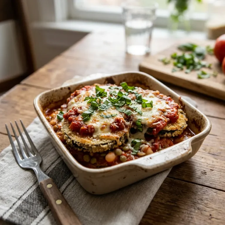 Proteinreiche Auberginen Parmigiana