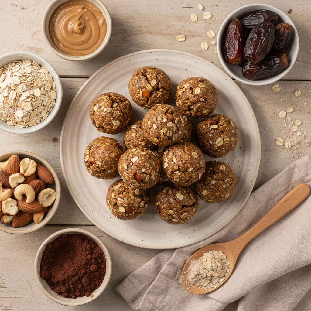 Proteinreiche Energy Balls mit Hafer