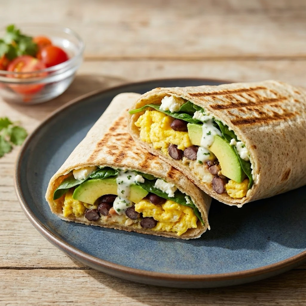 Proteinreiche Frühstücks Wrap