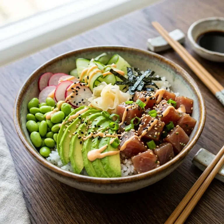 Thunfisch Bowl mit Avocado und Edamame