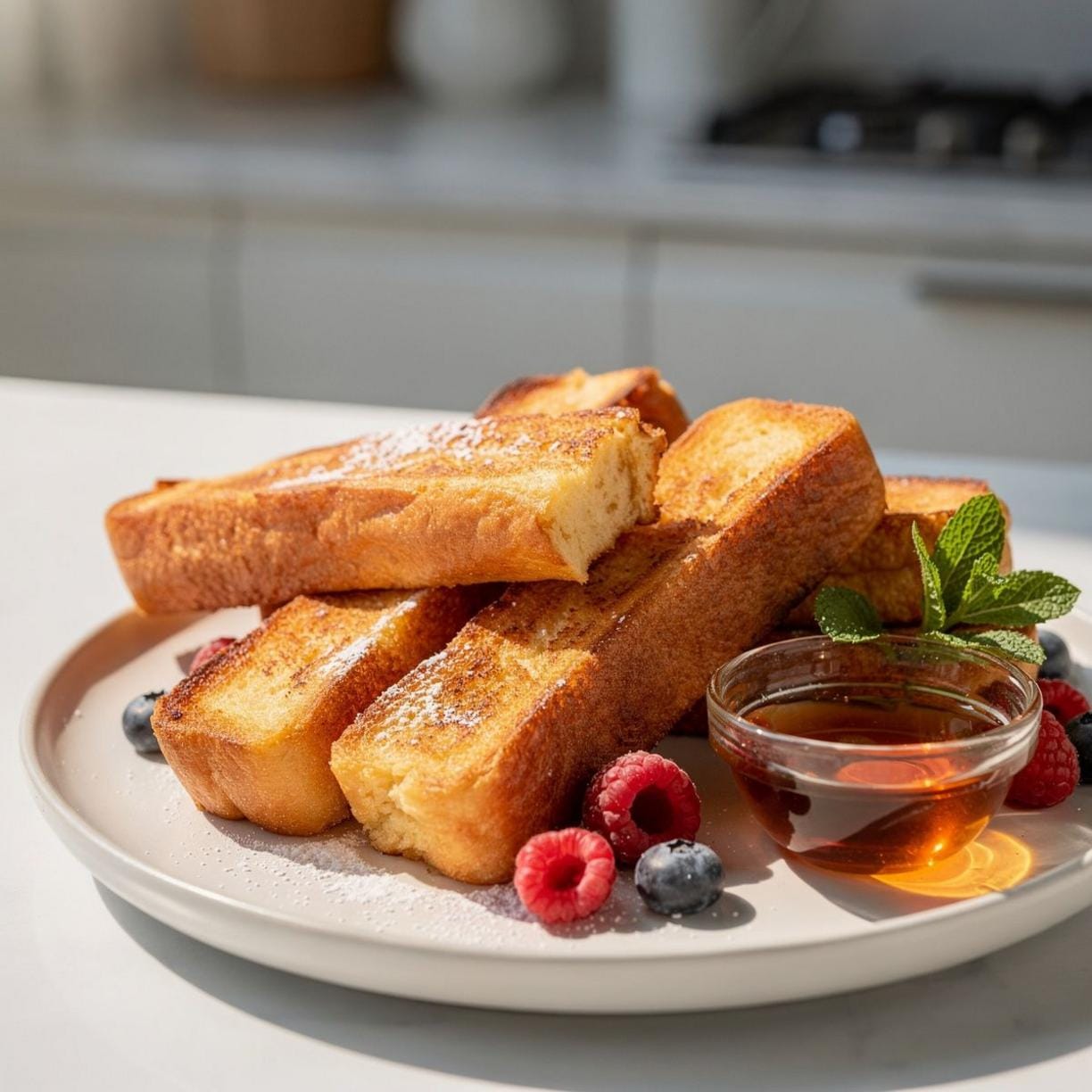 Eiweißreiche French Toast Sticks