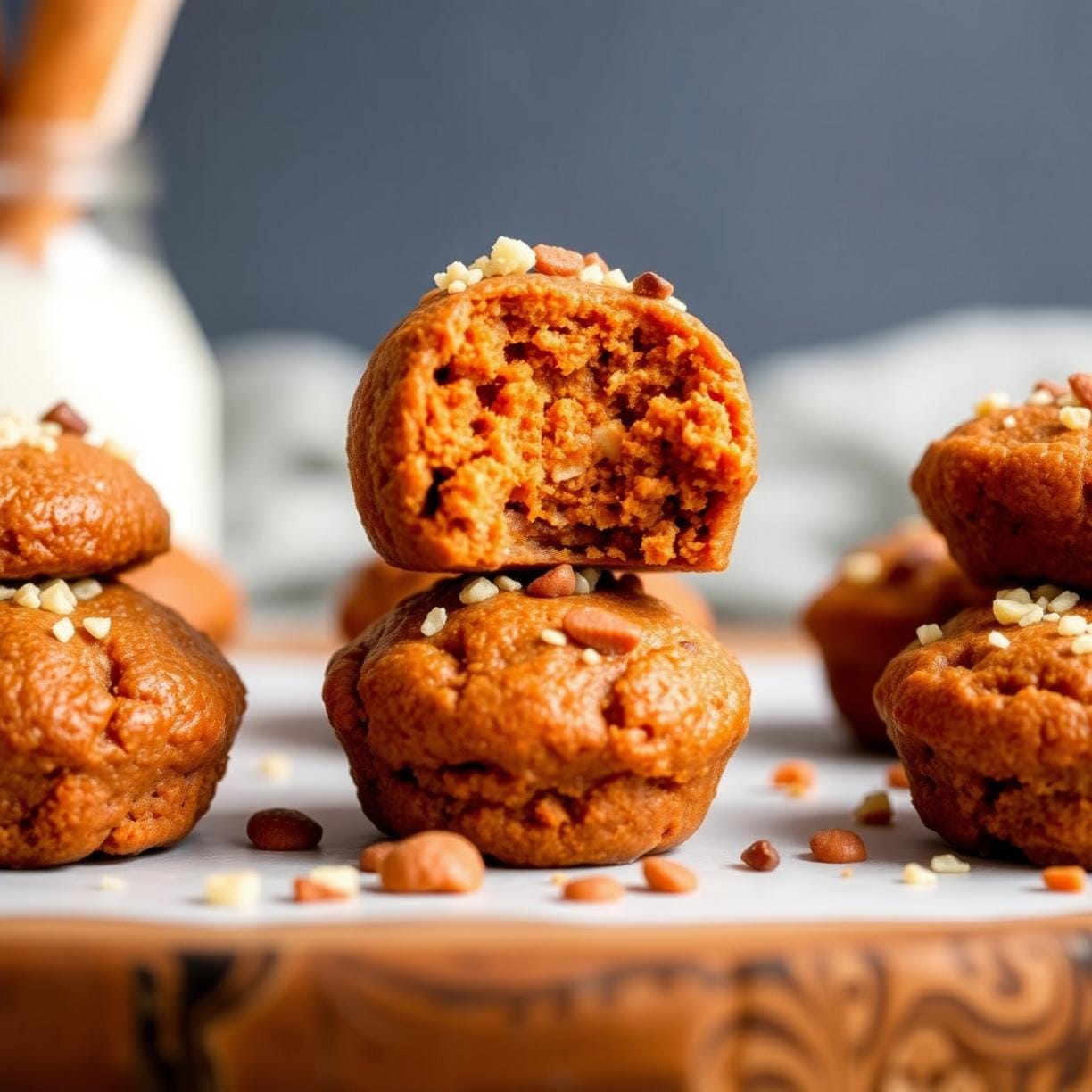 Proteinreiche Carrot Cake Bites
