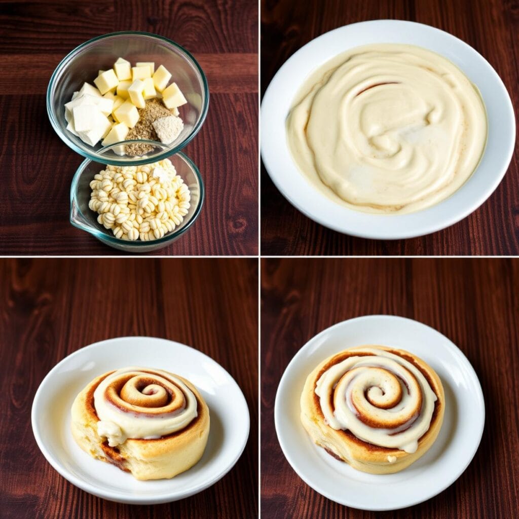 Eiweißreiche Cinnamon Rolls steps