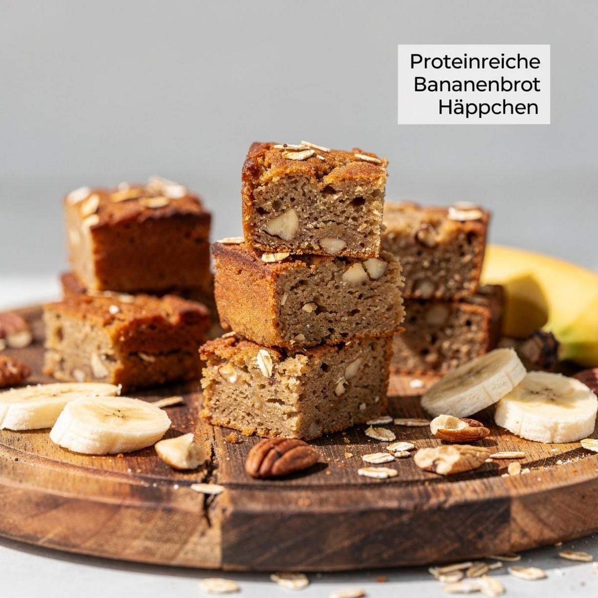 Proteinreiche Bananenbrot Häppchen