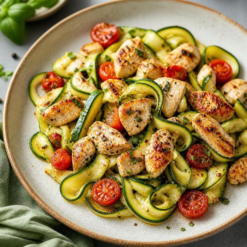 Proteinreiche zuchini gericht