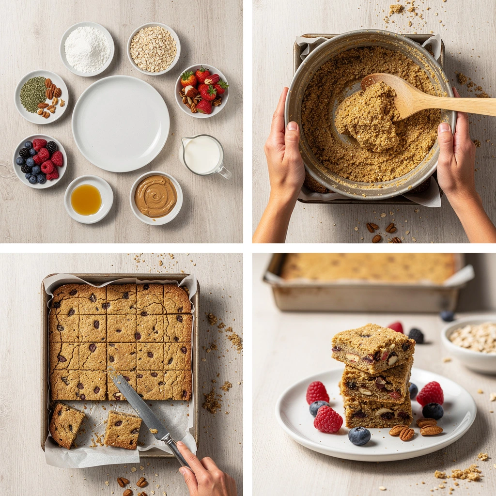 Eiweißreiche Protein Crumble Bars