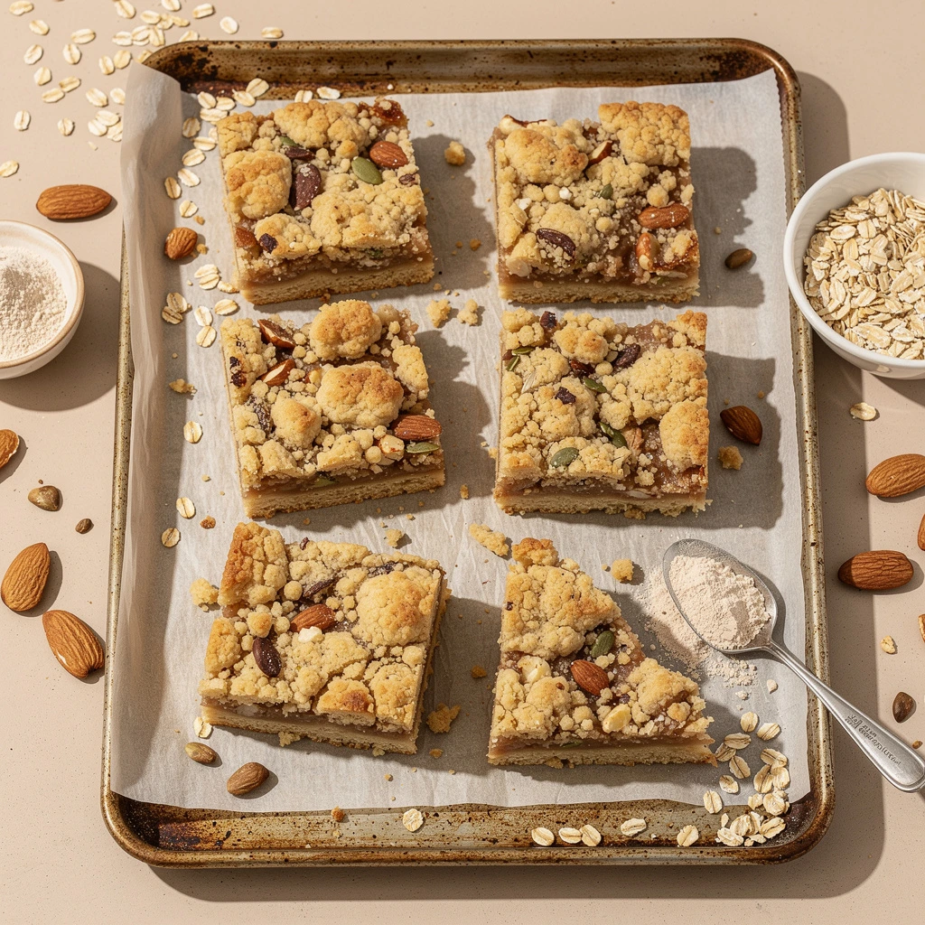 Eiweißreiche Protein Crumble Bars