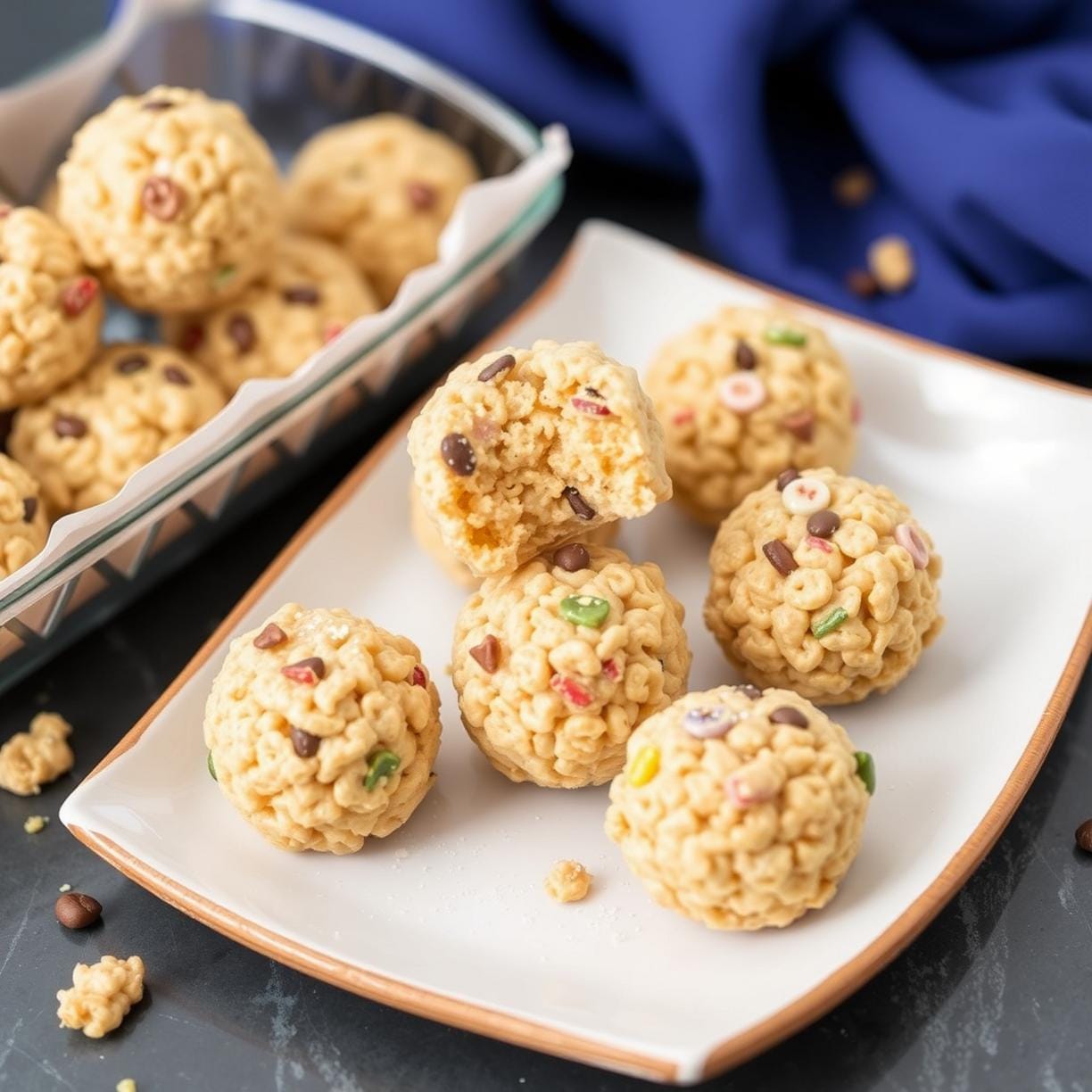 Proteinreiche Rice Krispie Bites